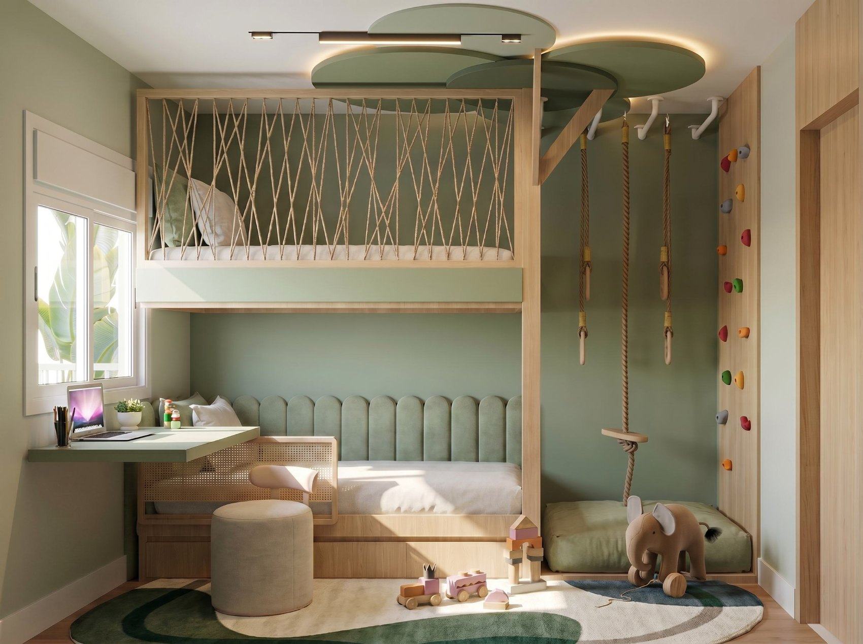Quarto infantil do apartamento decorado Varandas II