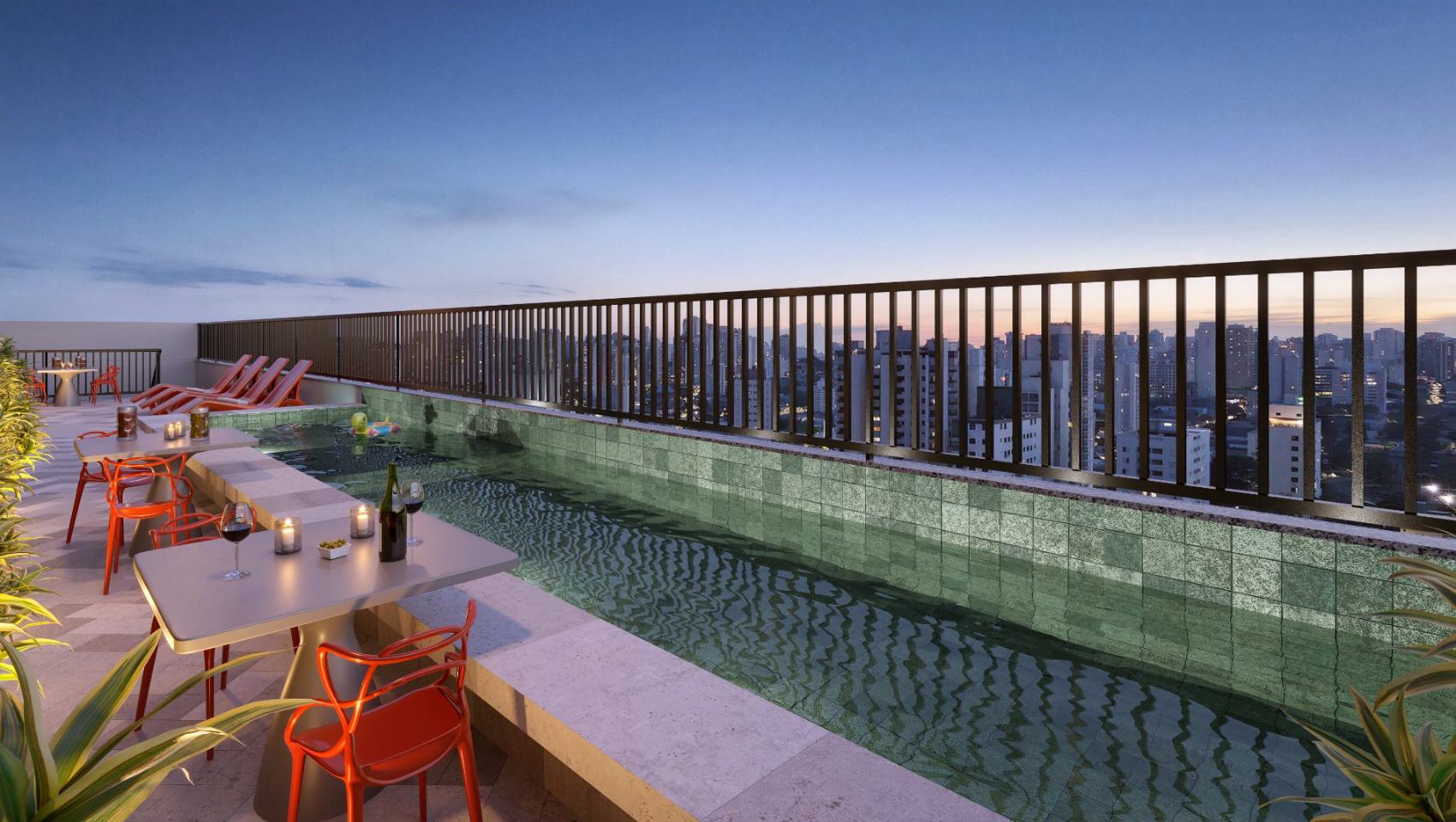 Piscina do rooftop