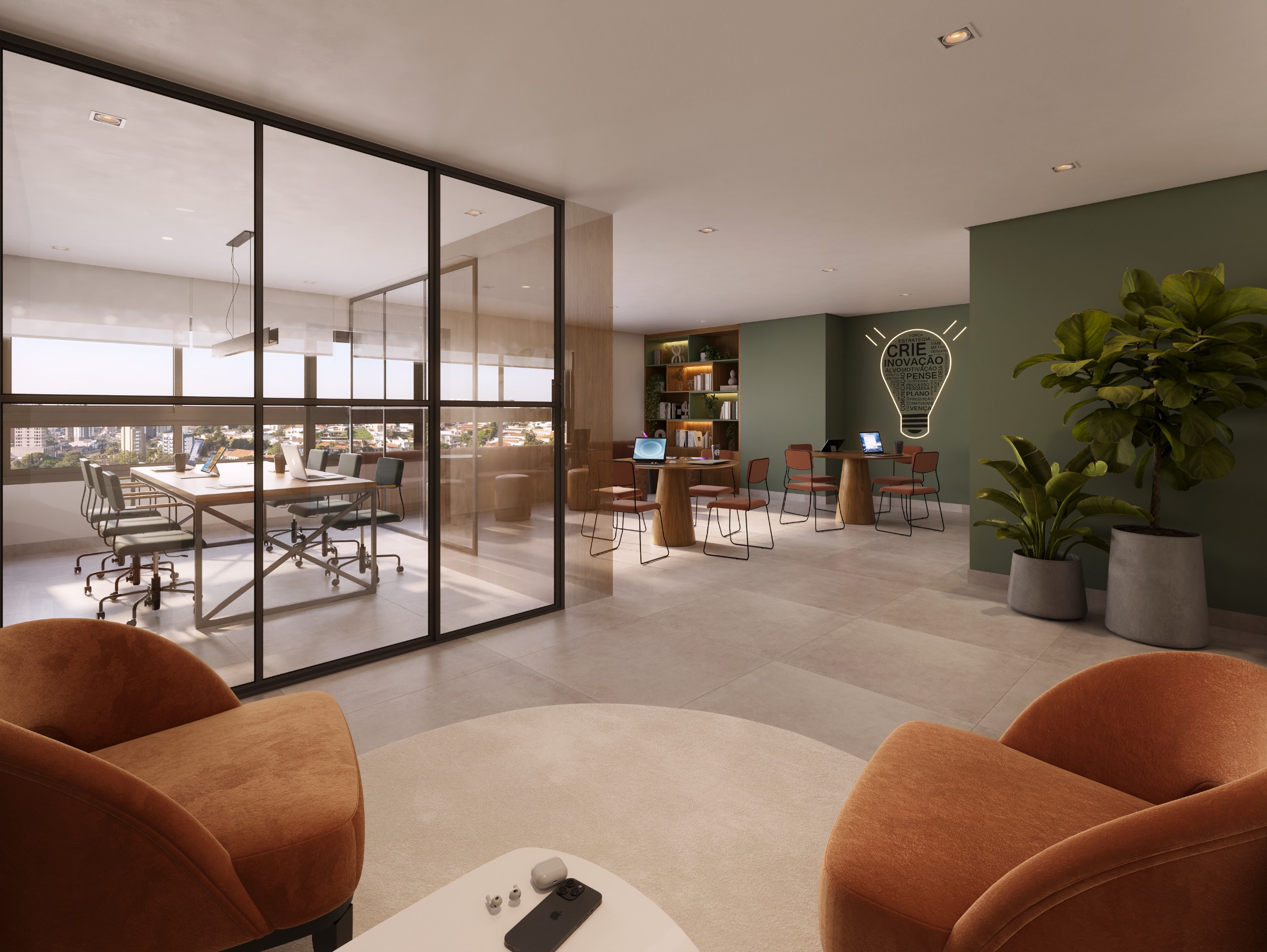 Coworking e sala de reuniões