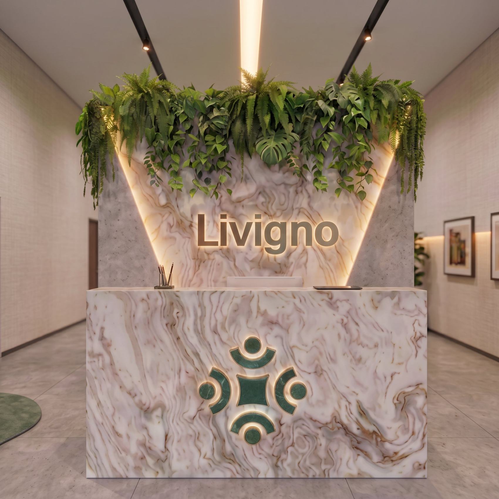 Balcão da recepção