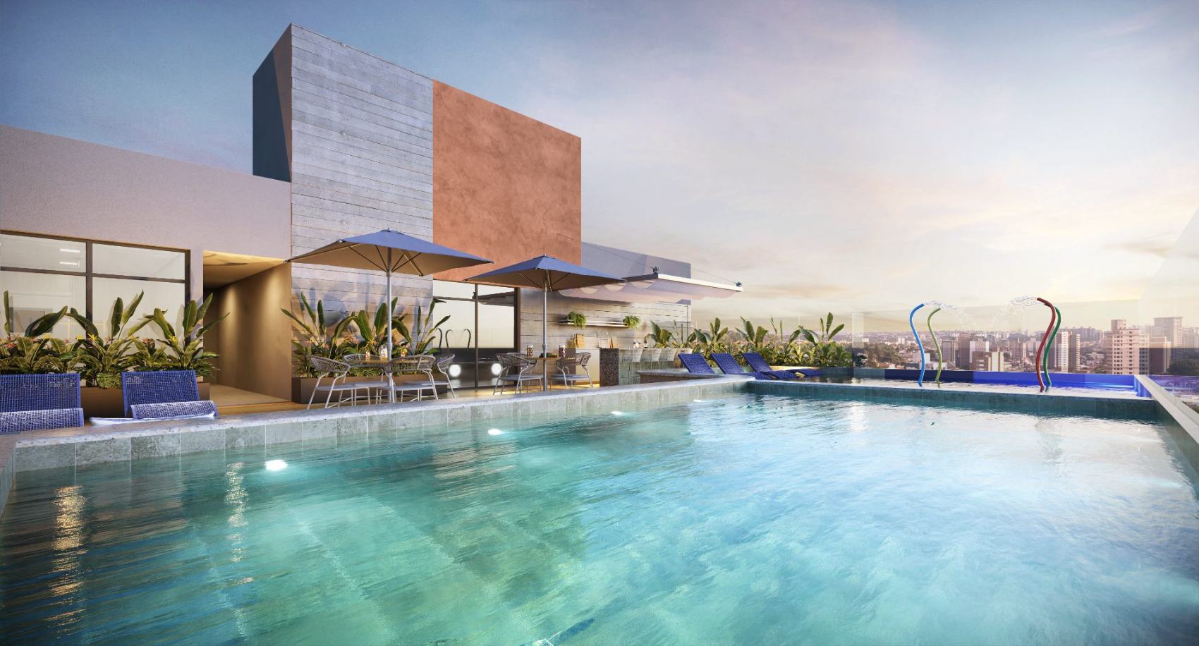 Piscina do rooftop